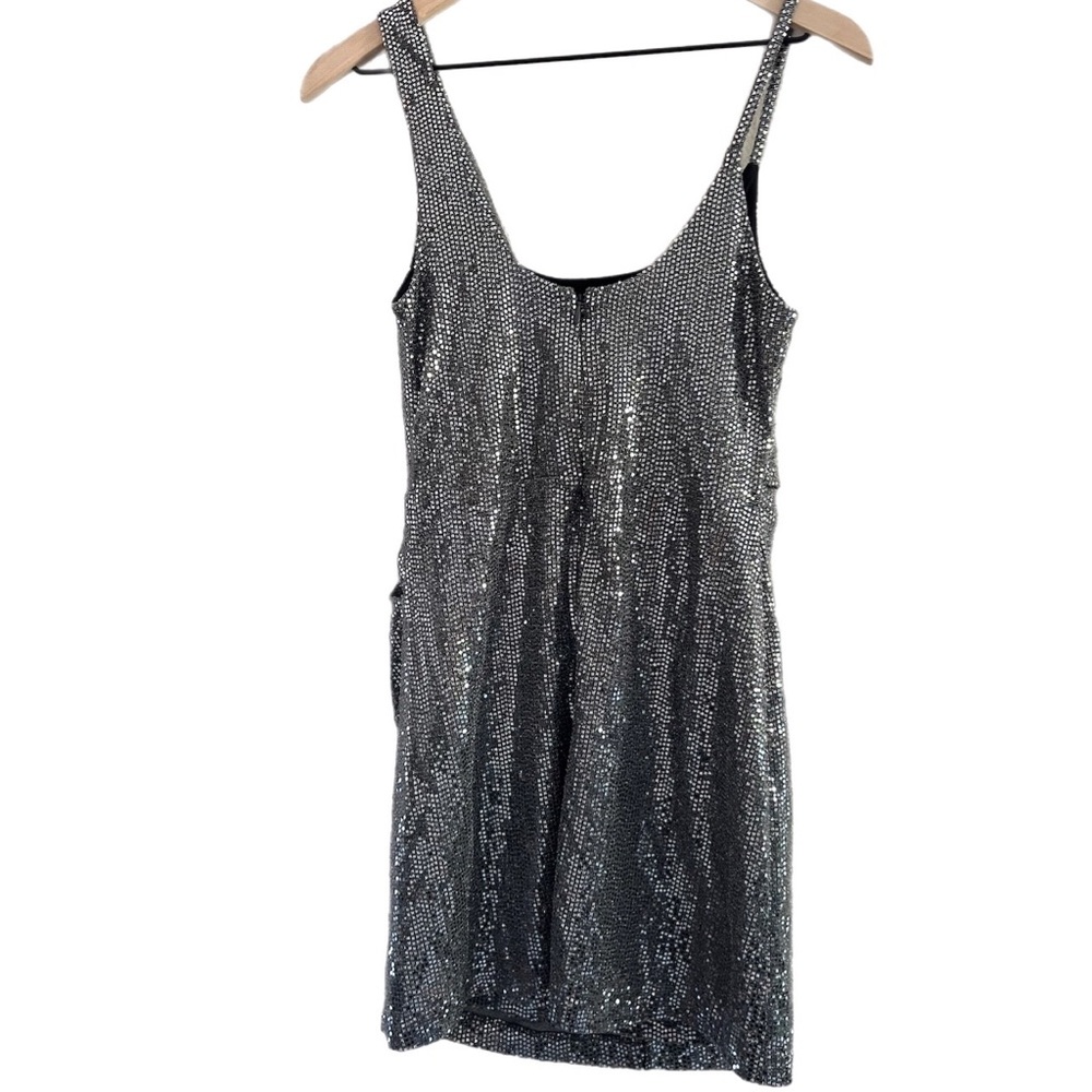 Express Metallic Sequin Asymmetrical Sleeveless S… - image 3